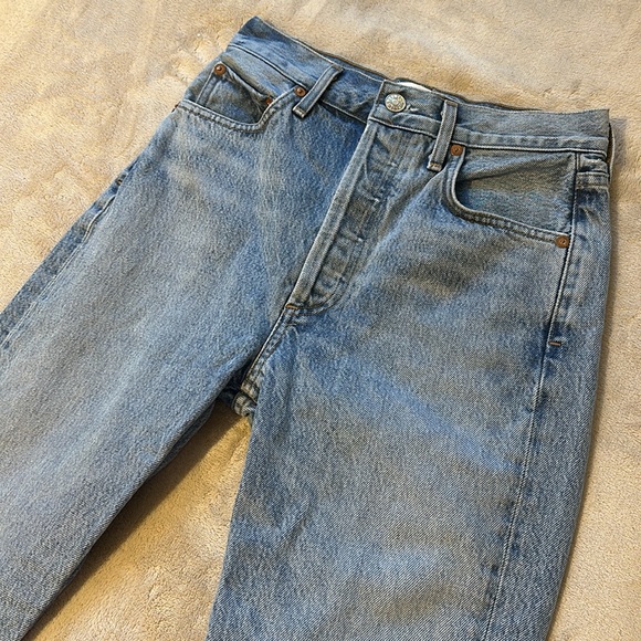 AGOLDE Riley Crop in Zephyr - Picture 2 of 8